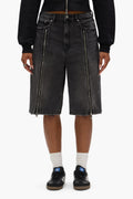 Zip Denim Short