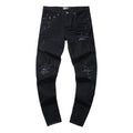 AMIRI Black Distressed Moto Panel Jeans