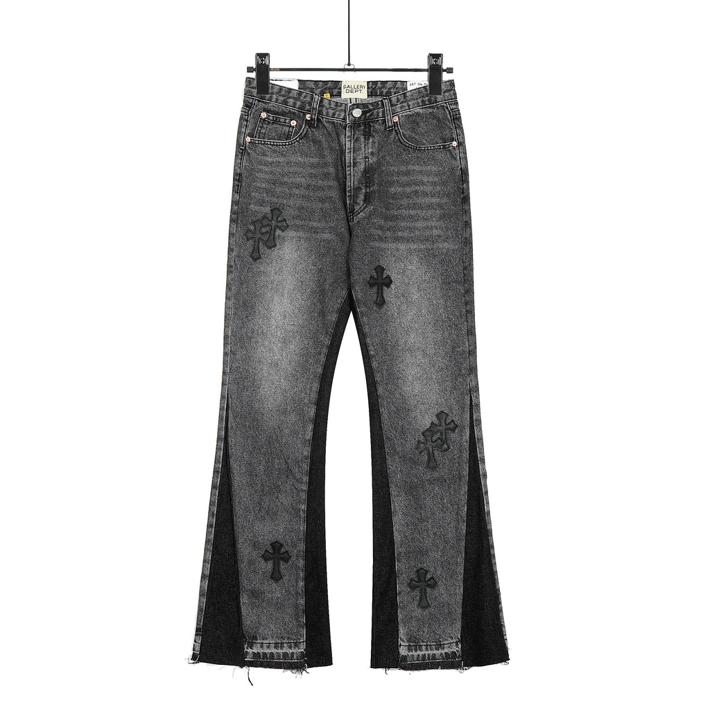 Chrome Hearts Gallery Dept Cross Patch Flare Denim Jeans