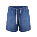 Ralph Lauren Washed Blue Drawstring Denim Shorts